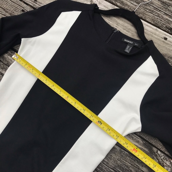 MANGO Suit Ponte Color Block Sheath Dress - Picture 4 of 5